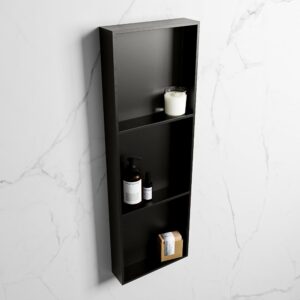 MONDIAZ EASY Nis 89,5x29,5cm in solid surface kleur Urban | Urban. 3 vakken geschikt voor in- of opbouw