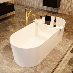 MONDIAZ NOBLE vrijstaand bad 180x75cm kleur Talc / Talc
