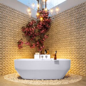 MONDIAZ STONE vrijstaand bad 170x75cm kleur Cale / Cale
