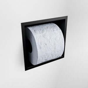 MONDIAZ EASY Toiletrolhouder CUBE 160 solid surface 16x8,6cm kleur Urban. Geschikt voor op en inbouw.