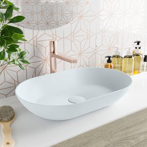MONDIAZ ONNI Waskom solid surface 55cm kleur Clay / Clay