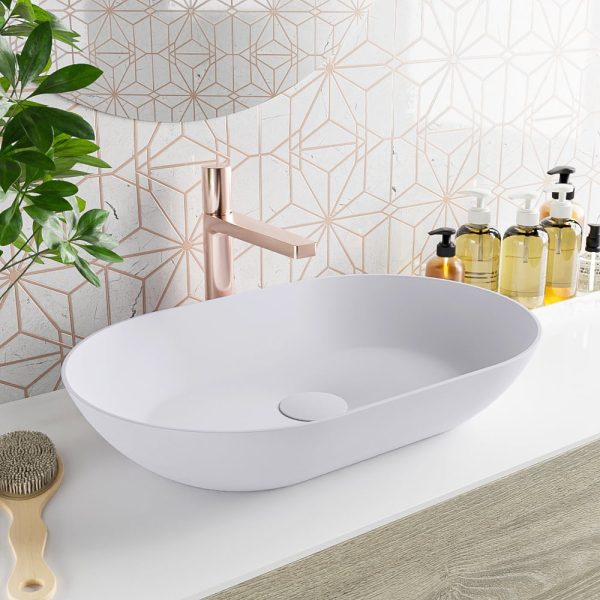 MONDIAZ ONNI Waskom solid surface 55cm kleur Cale / Cale