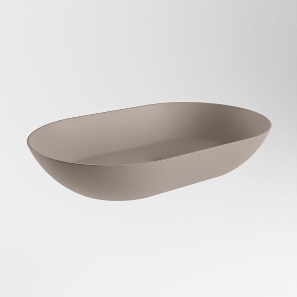 MONDIAZ ONNI Waskom solid surface 55cm kleur Smoke / Smoke